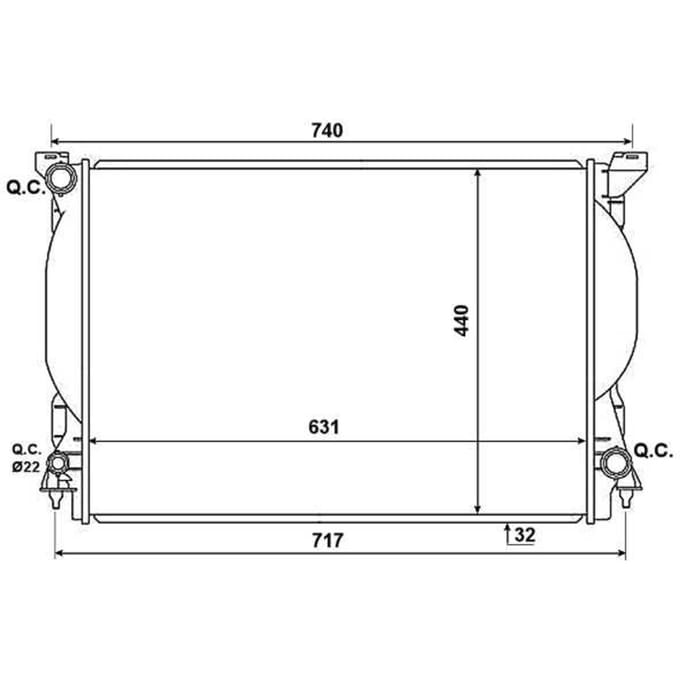 Radiator, motorkoeling NRF 53957
