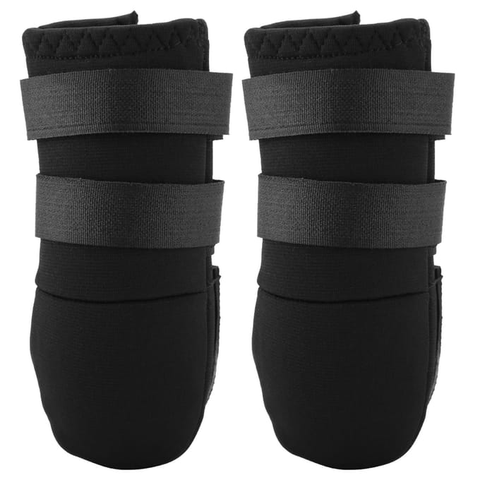 2 stuks Hondenlaarzen Schoenen voor Honden van Verschillende Maten met Twee Verstelbare Banden Antislipzool XL XL black