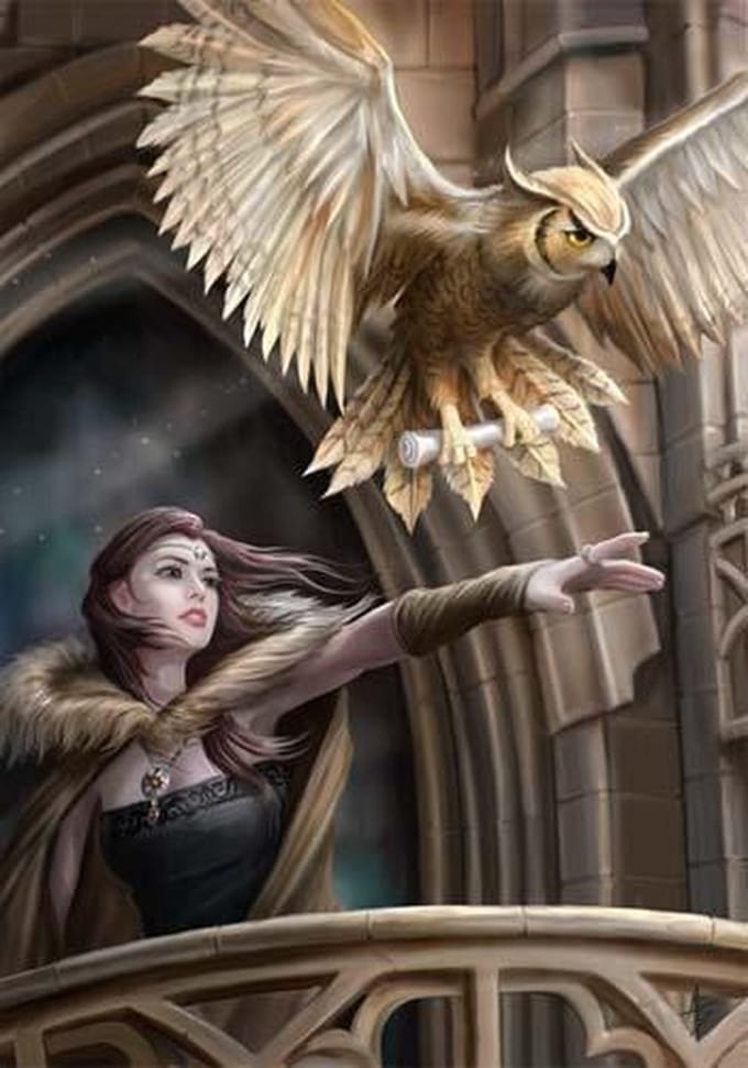 Anne Stokes Kaart Owl Messenger