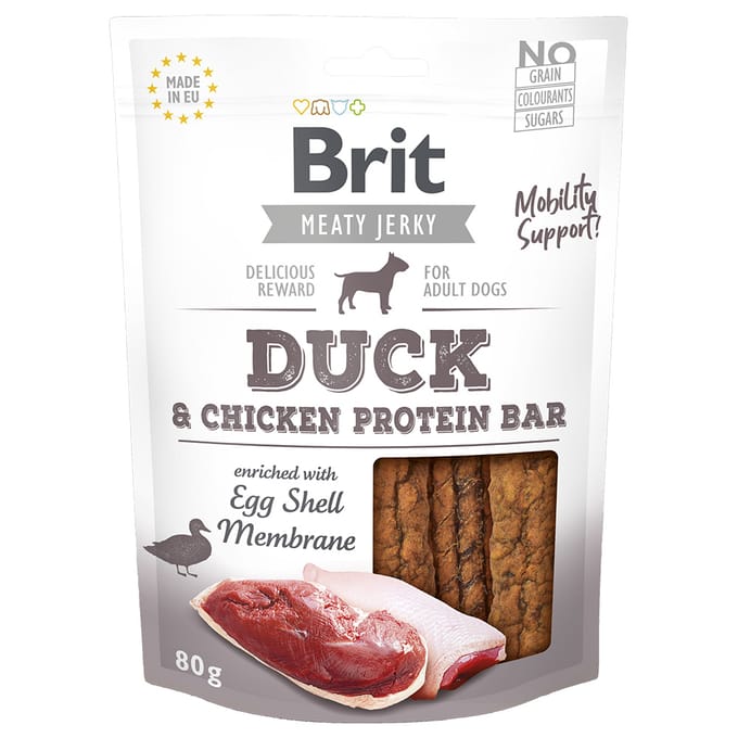 80g Brit Jerky Duck Protein Bar Hondensnacks