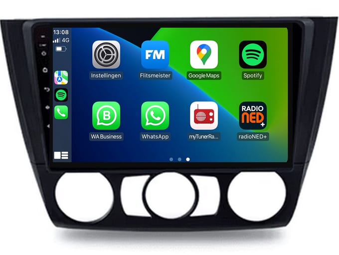 CarPlay autoradio geschikt voor BMW 1 Serie E81 E82 E87 E88 | 2004 t/m 2012 | Android 13 | Draadloos Apple CarPlay & Android Auto | 2GB + 32GB | 8-Core | Davilon | 2025 model | 2004 2005 2006 2007 2008 2009 2010 2011 2012 | Bluetooth & Wifi