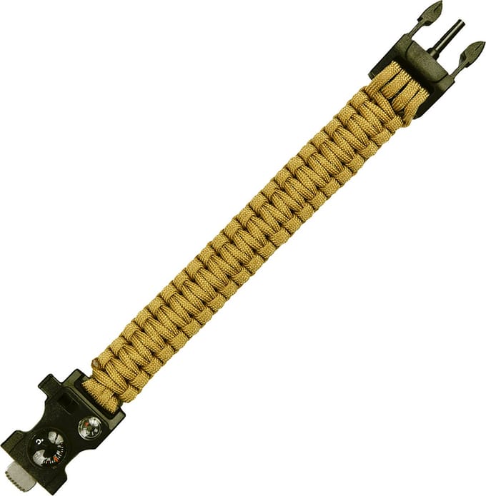 101inc Paracord survival bracelet 9inch coyote