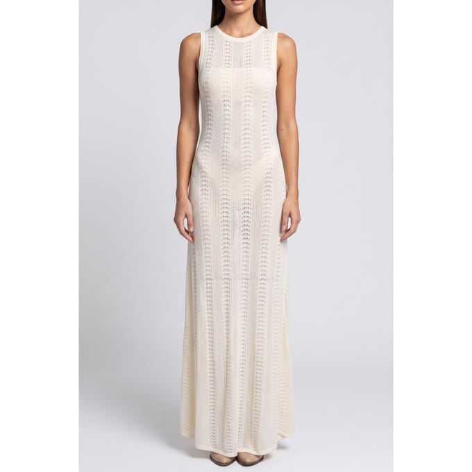 GUESS Emma T Sl Long Swtr Sandy Shore Größe: 40 | Maxikleider Outlet | Damen | Braun