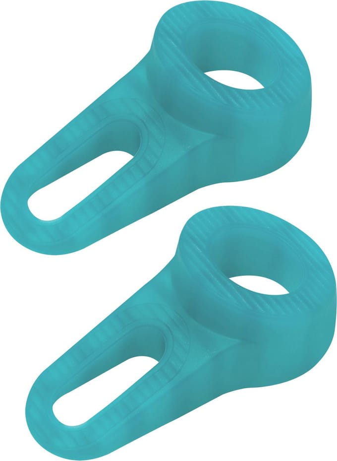 Deltafix Block it Deurwig - 2x - blauw groen - TPE kunststof - 12 x 3,8 cm - deurstopper