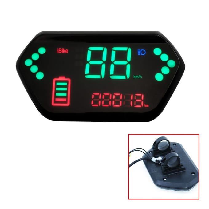 36V 48V 60V LCD Digitale Elektrische Fiets E-Bike Snelheidsmeter Batterij Indicator77 black