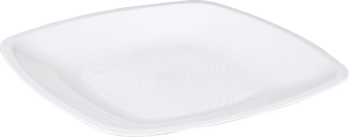Goldplast Bord - reusable - vierkant - 1-vaks - pP - 18x18cm - wit - 25 stuks