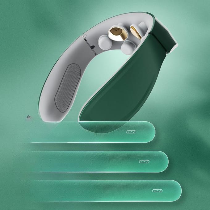 Multifunctionele intelligente puls-nekbeschermer Trillingen Cervicale stimulator Schouder- en nekmassage Nekmassager Cervicale stimulator Basic models wit