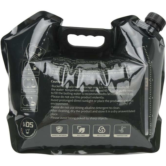 Sac Récipient d'Eau Pliable Grande Capacité Portable Réutilisable Pliant pour Voyage
