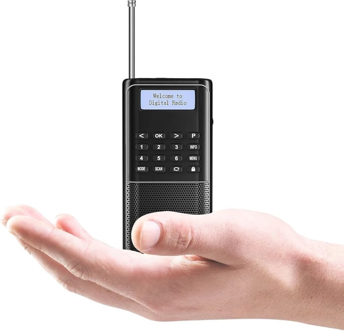Draagbare DAB Radio met Bluetooth en Oplaadbare Accu - Compacte Keuken- en Zakradio
