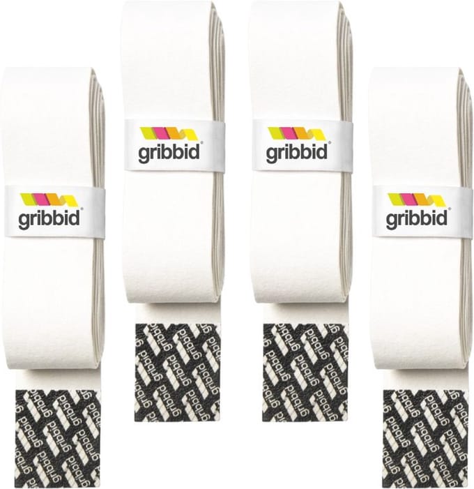 Gribbid Progrip - Hockeystick Grip - Zeemgrip - The Original Dutch Chamois - 4pack Wit