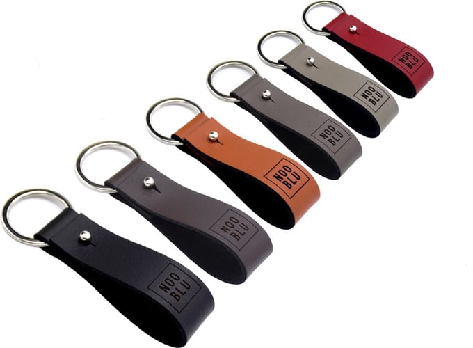 NOOBLU KEY SLING Classic sleutelhanger - Senso leer - Ruby red