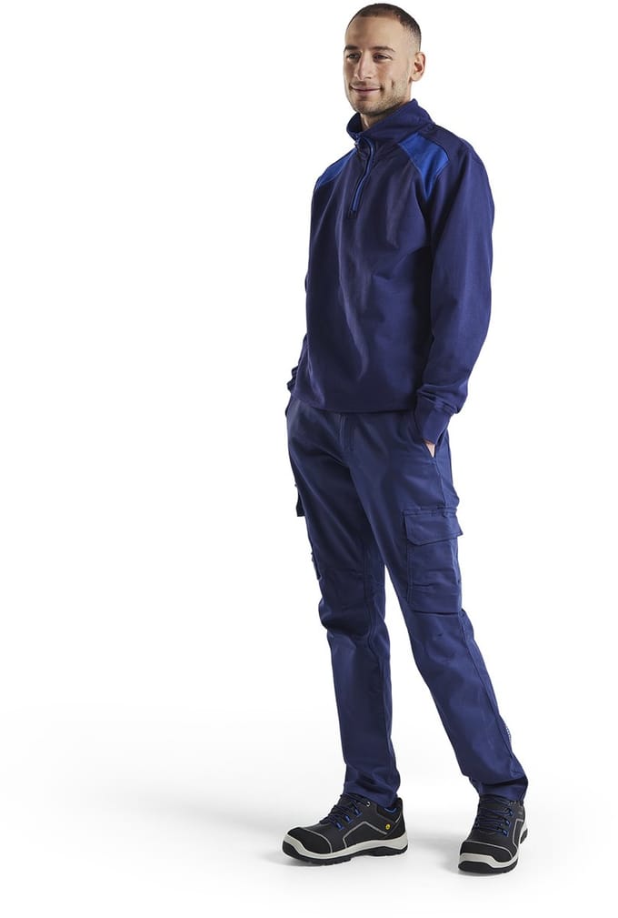 Blaklader Industrie werkbroek stretch 1444-1832 - Marineblauw/Korenblauw - D136