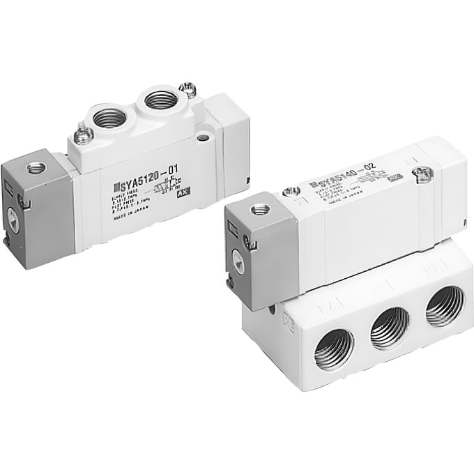 SMC 5/2-Weg In-Line Luchtbediende Klep G1/8'' - SYA5120-01F
