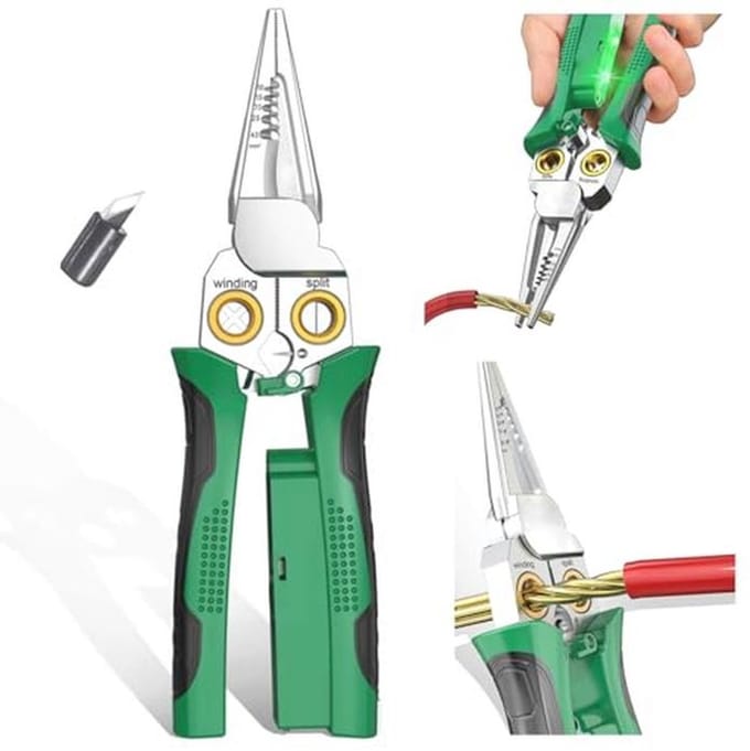 8-in-1 Draadstripper met Meetfunctie en Kabelschaar