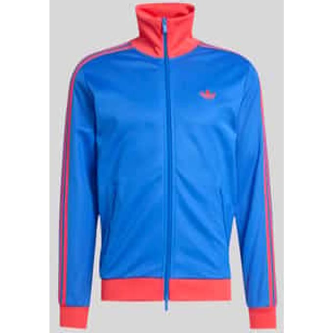 slim fit trainingsjack met logo-applicatie