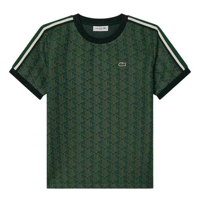 Lacoste Dames/Dames Monogram Jacquard Slim T-shirt (Groen)