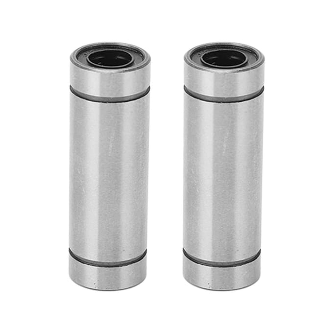 2PCS Cylindre Mouvement Linéaire Roulement à Billes Surface Nickelée Accessoires de Guidage Linéaire pour 3D white