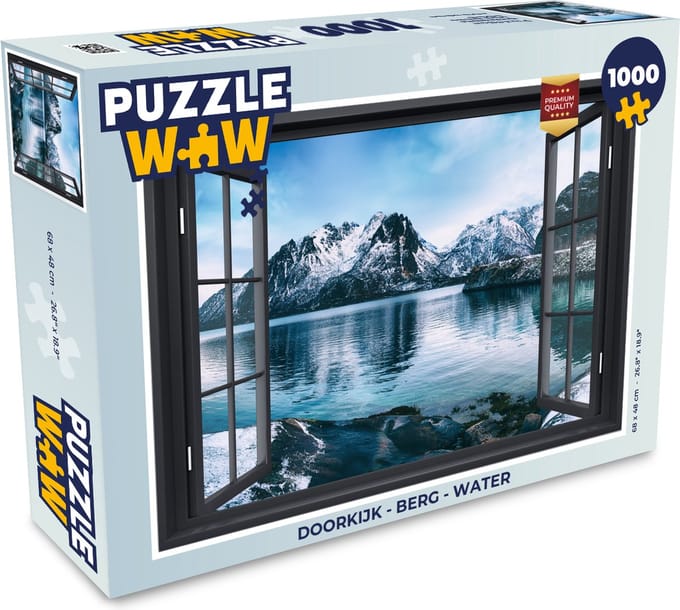 Puzzel Doorkijk - Berg - Water - Legpuzzel - Puzzel 1000 stukjes volwassenen