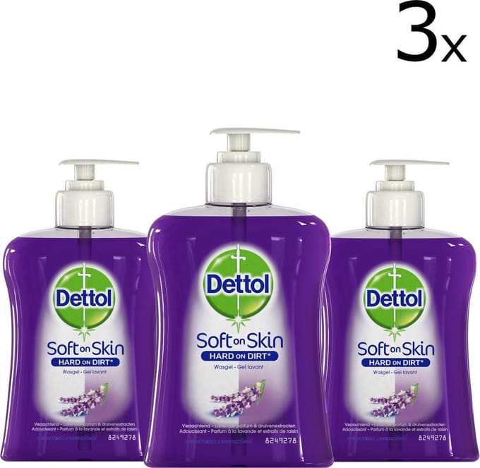 Dettol Handzeep Verzachtend - 3 x 250 ml - Grootverpakking