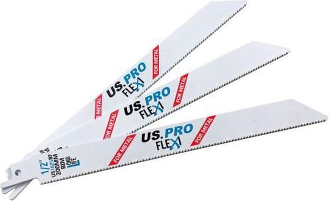 Reciprozaagbladen voor metaal 200 x 1,25 mm 5 stuks