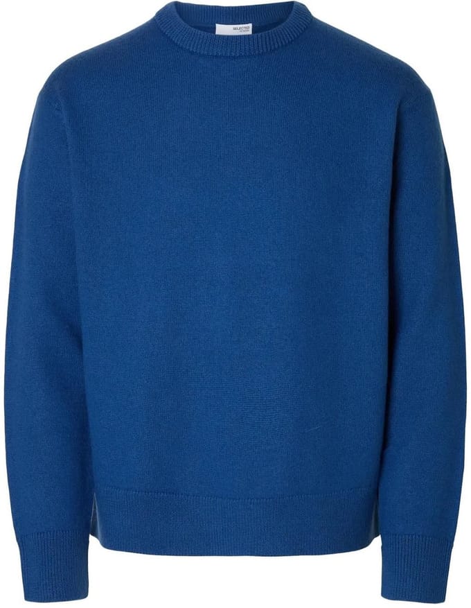 Selected Homme Harne LS Knit Relaxed Wool Crew Neck Set Sail