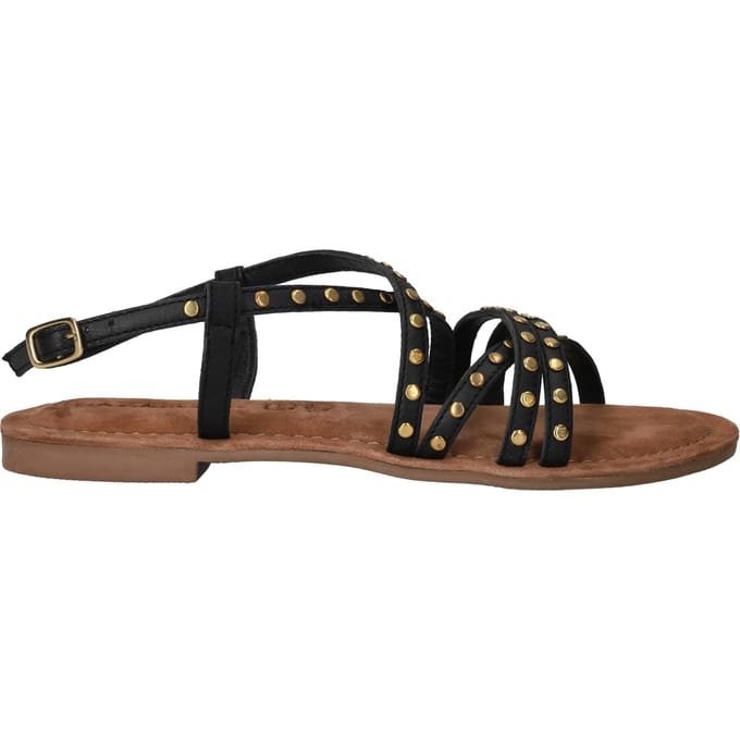 Lazamani Lazamani Sandalen zwart Suede