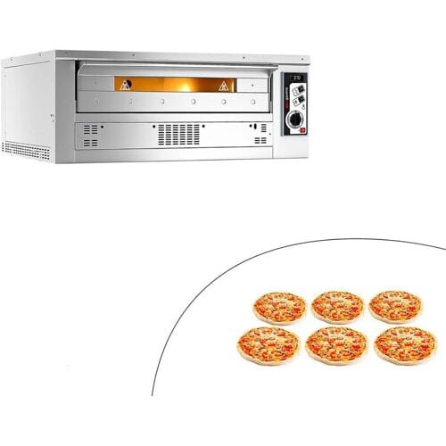 GGM Gastro Gas Pizzaofen - 6x 33cm - Manuell Zilver