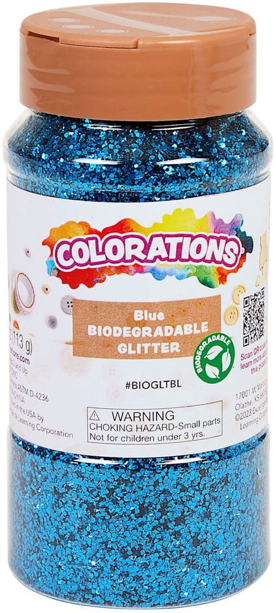 Colorations - Biologische Afbreekbare Glitter - Blauw, 113 gram