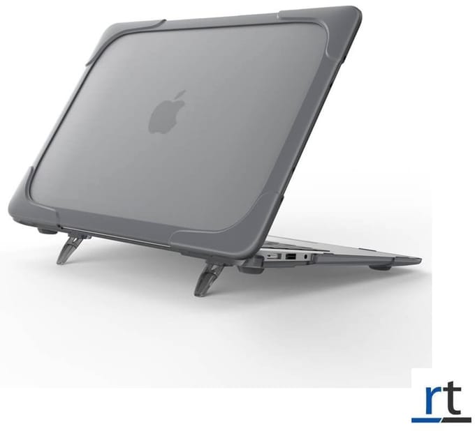 Eisenz Laptop Ultimate Hard Case - Macbook AIR 15 (A2941) M2 2023 Laptop BumperCase TPU + Rubber Model - Grey
