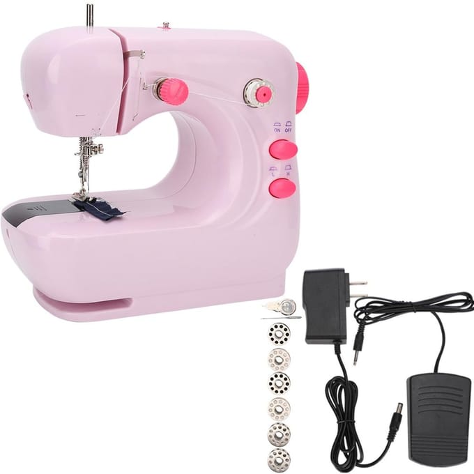 Machine à coudre de table portable Surjeteuse Outil de broderie multifonctionnel Prise UE 100‑240V US Plug