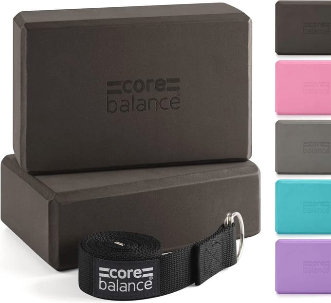 Yoga Blok Set met D-Ring Yoga Band voor Perfecte Uitrek Hulp