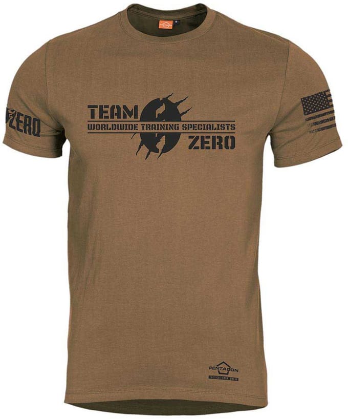 Pentagon Ageron Zero Edition Wts T-shirt Met Korte Mouwen Bruin S Man