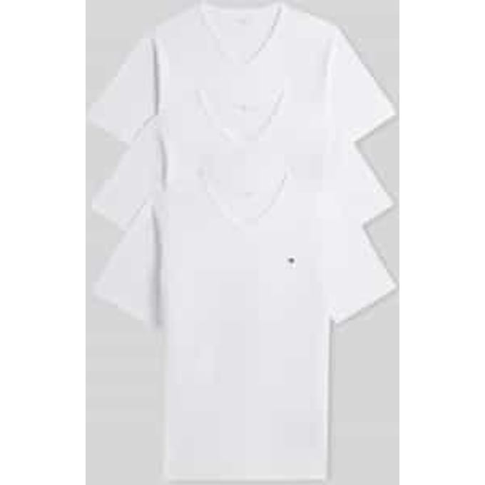 Regular fit t-shirt van katoenmix in set van 3