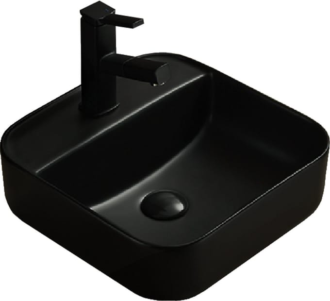 Mexen Silvia opzetwastafel 39 x 39 cm, zwart mat - 21863985