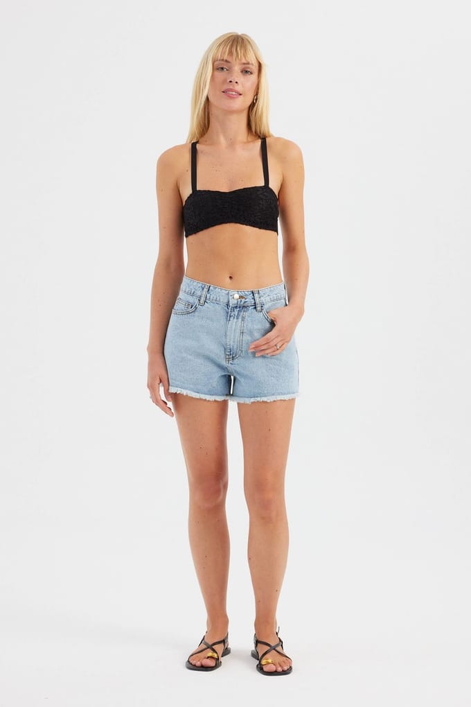 Lace Strappy Bh met Hartvormige Nek
