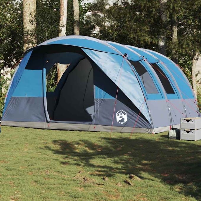 Vidaxl Tente de Camping, Tunnel, 5 Personnes, Bleu, Imperméable