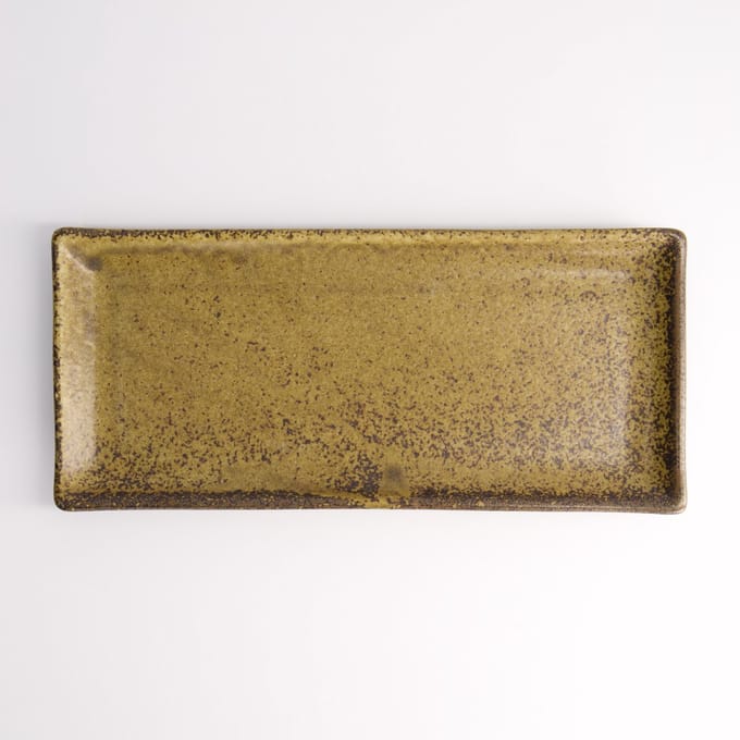 Tokyo Design Studio - Mino Craft Bord - Rechthoekig - Bruin - 28,5 x 12,5 cm