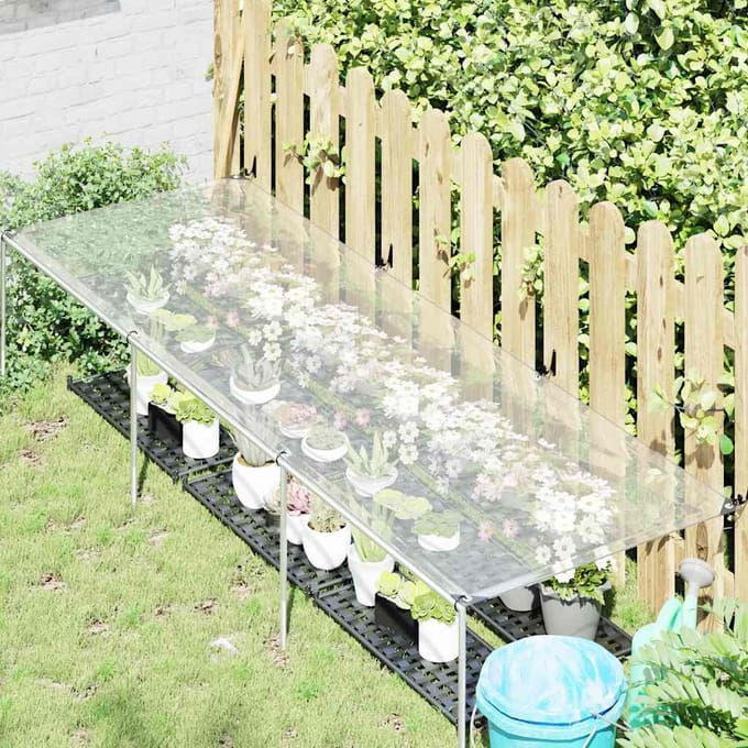 vidaXL - Plantenafdekking - met - zeilringen - 1x3 - m - polyethyleen