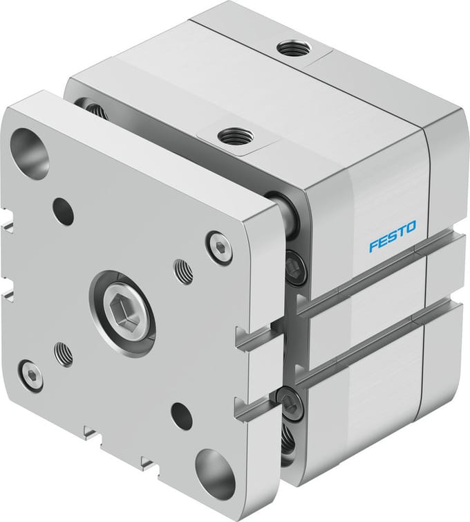Festo Compacte Cilinder 80mm Boring 10mm Slag ISO 21287 Dubbelwerkend - 554277 - P2DQ4