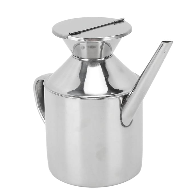 Roestvrijstalen Oliekan Multifunctionele Oliecontainer Oliedispenserfles voor Sojasaus Azijn Kookwijn With Handle white