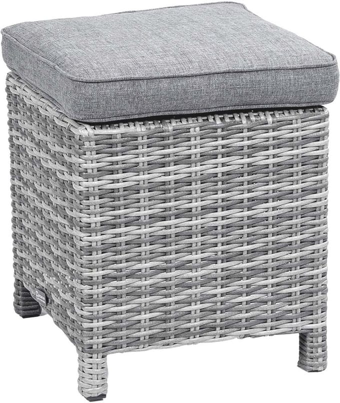 Hocker Dublin 40x40cm | Ash Grey | Wicker