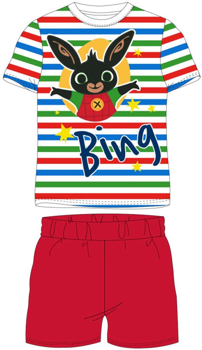Bing gestreepte korte kinderpyjama's 116 cm