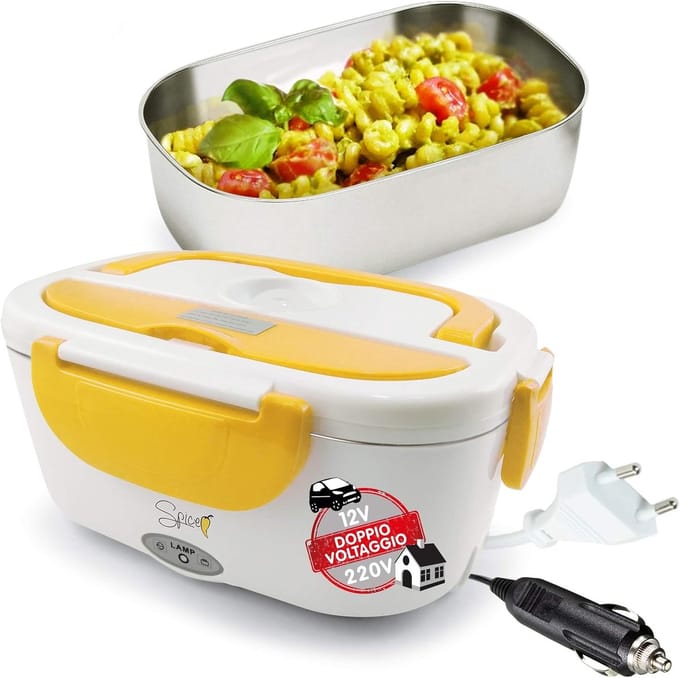 Voedselwarmer - Draagbare Lunchbox - Warme Maaltijden Onderweg - Digitale Temperatuur & Timer - 1.5L Container - Zilverkleurig