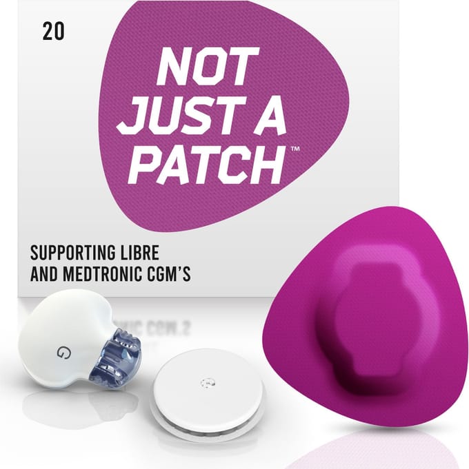 Not Just A Patch - S - Purple Patch - Sensor patches pleister | Freestyle Libre | Medtronic Guardian | Dexcom – 20 sensorpleisters