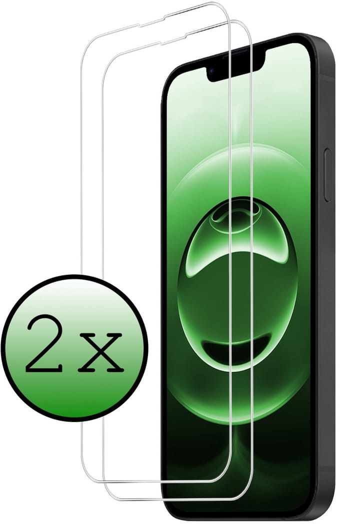 Screenprotector - 2 Stuks Geschikt voor Apple iPhone 16e - Volledige Dekking - Beschermglas - Gehard Glas - Tempered Glass - Screen Protector