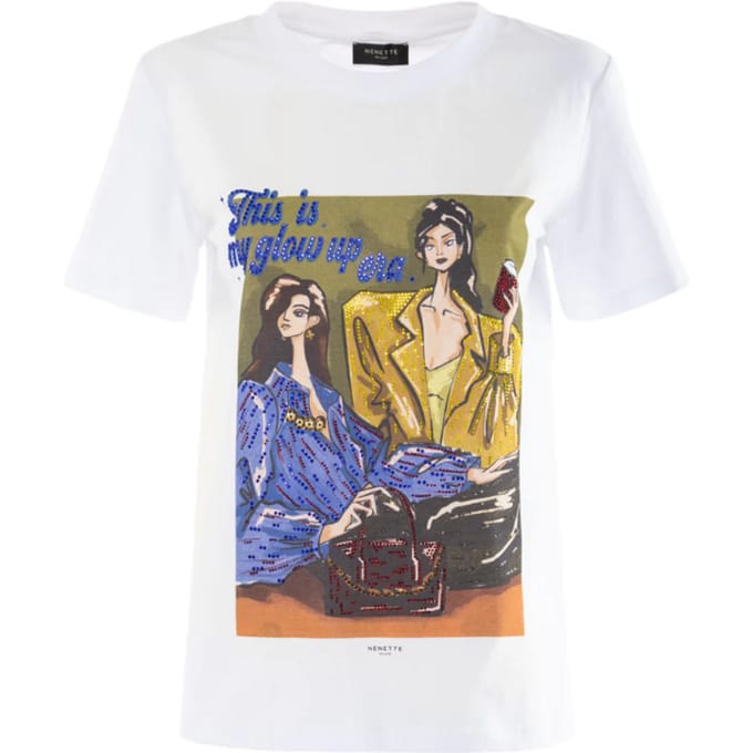 t-shirt met witte vrouw print