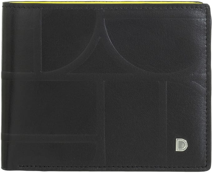 DuDu Up Portemonnee Leer 12.5 cm - Jongens - Horizontaal - black-bright yellow