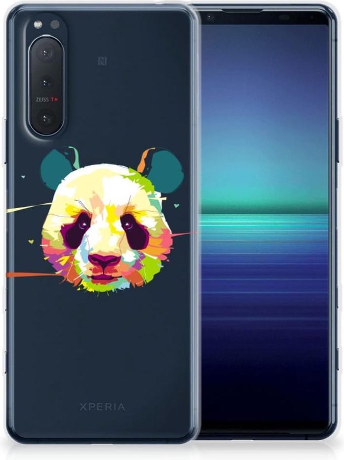 Sony Xperia 5II Telefoonhoesje met Naam Panda Color