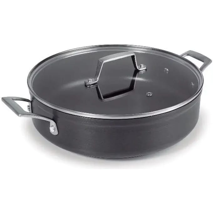 Ronde koekenpan met geanodiseerd aluminium deksel Lacor 24x7 cm