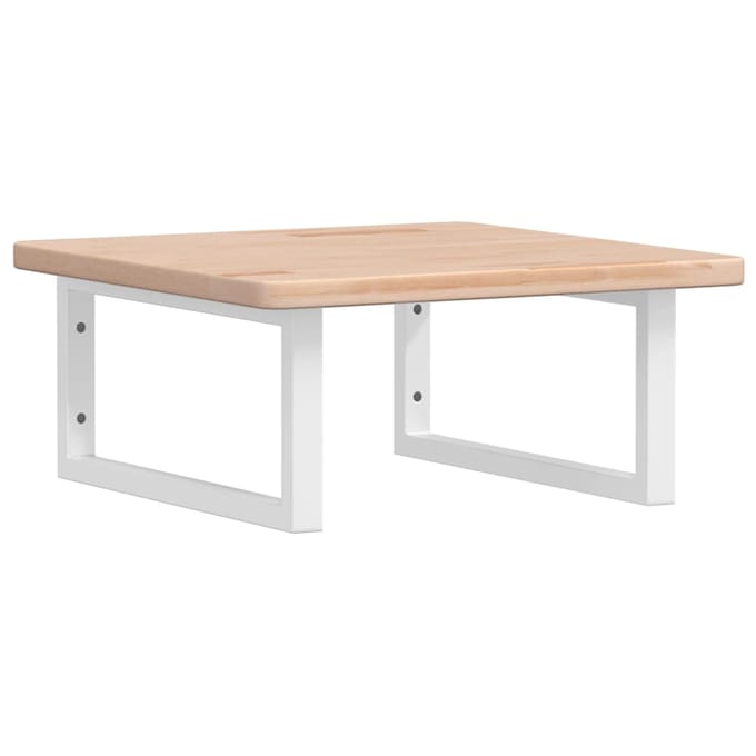 vidaXL - Badkamer - wandschap - staal - en - massief - eikenhout